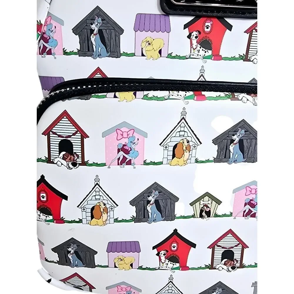 Loungefly Disney Dogs Doghouse Allover Print Mini Backpack Dodger Lady Tramp EUC
